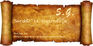 Serdült Gusztáv névjegykártya