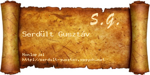 Serdült Gusztáv névjegykártya