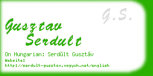 gusztav serdult business card
