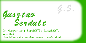 gusztav serdult business card